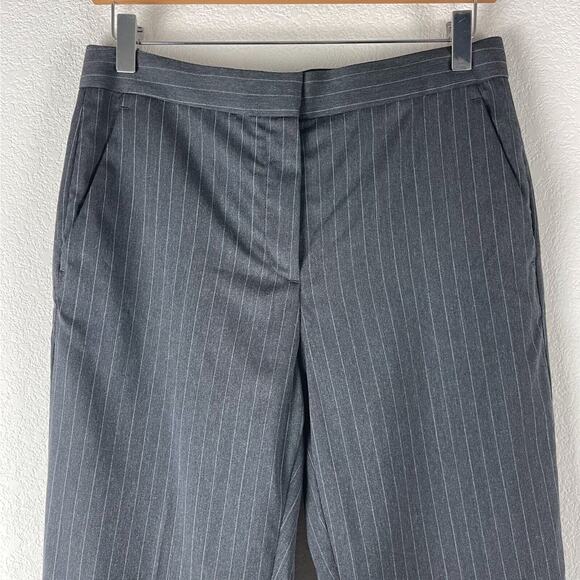 Rag Bone Wool Pants Womens 2 Dark Gray Pin Stripe Trouser Classic Tapered - Picture 2 of 12